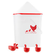 RentACoop 5 Gallon BPA-fri Kycklingvattnare med Automatiska Fyllningskoppar