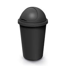 Spetebo XXL Soptunna med Kupollock – 50L Svart