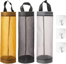Plastpåsehållare med 3 krokar och papperskorghållare