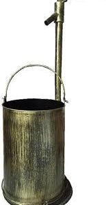 Retro Metall Soptunna för Utomhusbruk